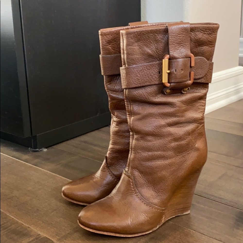 Used Chloe wedge boots.